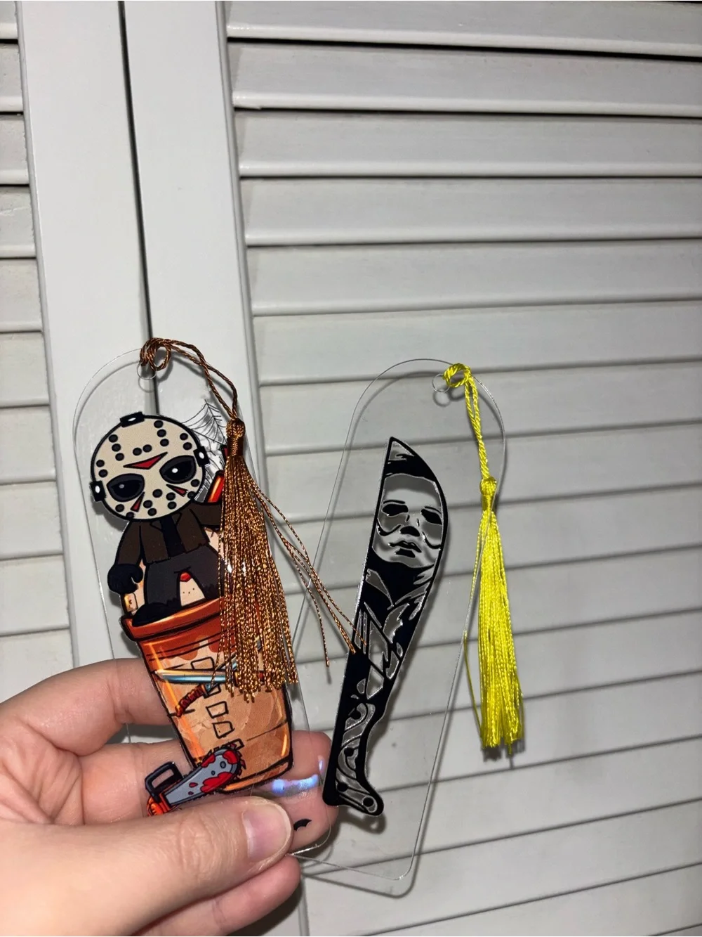 Horror fandom vibes handcrafted bookmarks- pick one - Picture 3 of 4